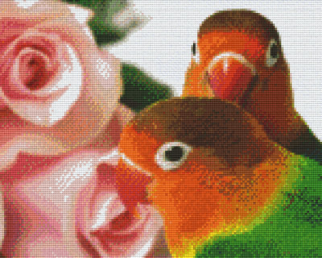 Two Lorrikeets Nine [9] Baseplates PixelHobby Mini- mosaic Art Kit image 0